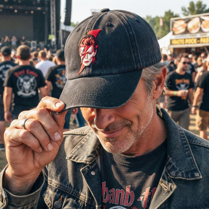 DBO Lightning Face Portrait Denim Cap
