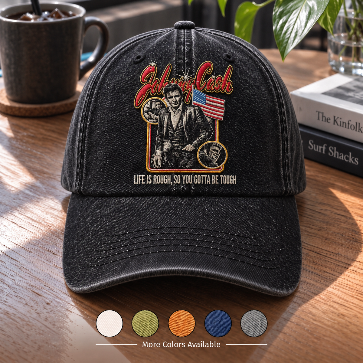 JCA Life Is Rough Denim Cap