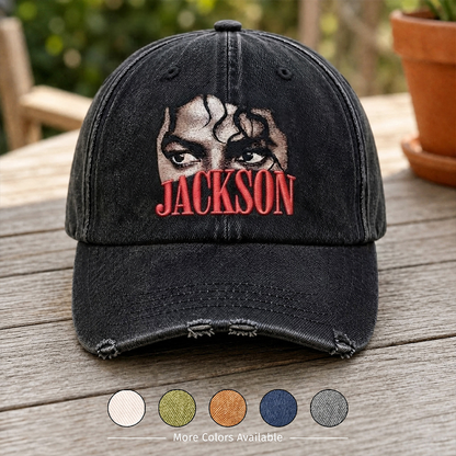 MJA Eyes Portrait Denim Cap
