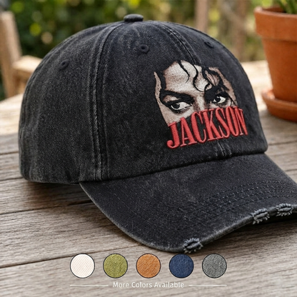 MJA Eyes Portrait Denim Cap