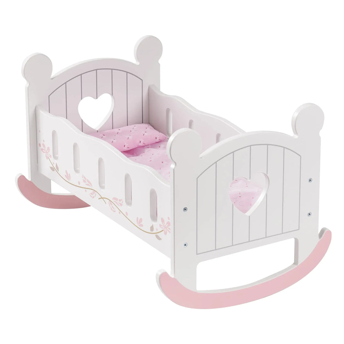 ROBUD Wooden Baby Doll Crib Baby Doll Bed Toys Fits Up to 18 Inch Doll Accessoriesfor Children Ages 3+
